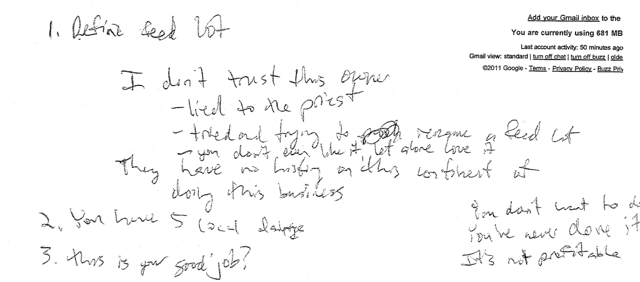 Lied to the priest