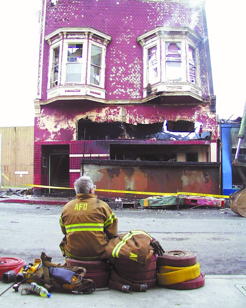 tired firefighter