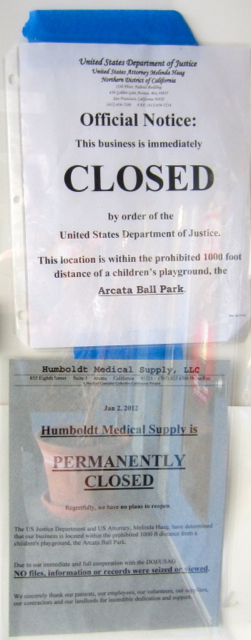 HMS closed signs