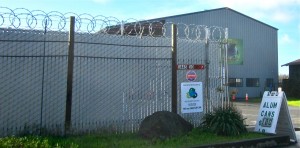 The unlovely but needed fence. Photos by KLH | Eye