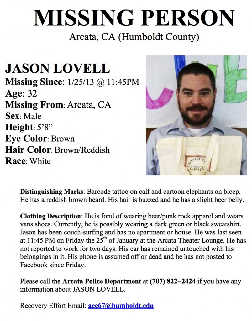 Jason Lovell Missing Person