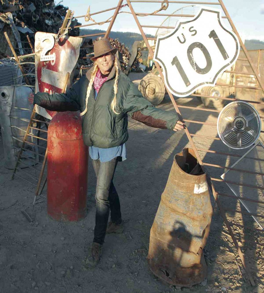 Suza Lambert Bowser at Arcata Scrap & Salvage during the 2010 filming of her indie film, Flea. KLH | Eye