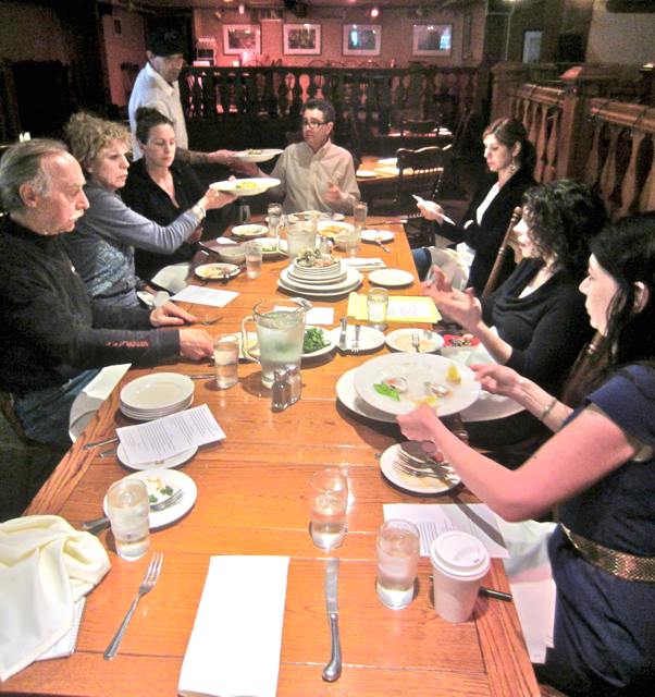 Counterclockwise from left, Chris Smith of Abruzzi, Jake Drake of PastaLuego, Amy Jacoti of Moonstone Grill, Chef Josh Wiley, Bill Chino of Plaza Grill, Michelle Taylor of CBGT, LLC, Lauren Vucci of Abruzzi Catering and the Eye’s Jada Brotman. Photos by KLH | Eye