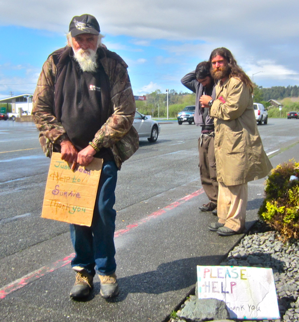 Travelers and panhandlers are associated with a rise in petty crime in Valley West.