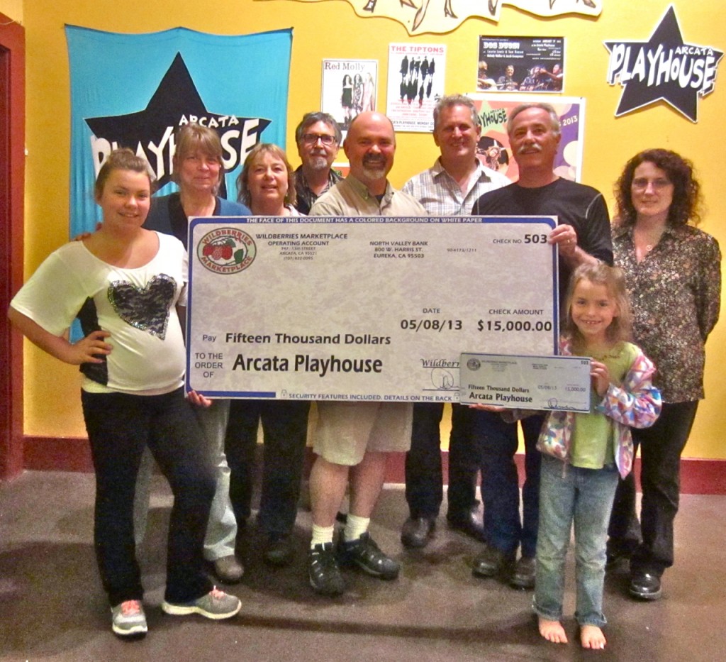 Amelia David, Jackie Dandeneau, Maureen Hart, Tom Perrett, David Ferney, Louis Hoiland, Phil Ricord, Cora Dandeneau and Katie Vivian Whiteside at the Arcata Playhouse. KLH | Eye