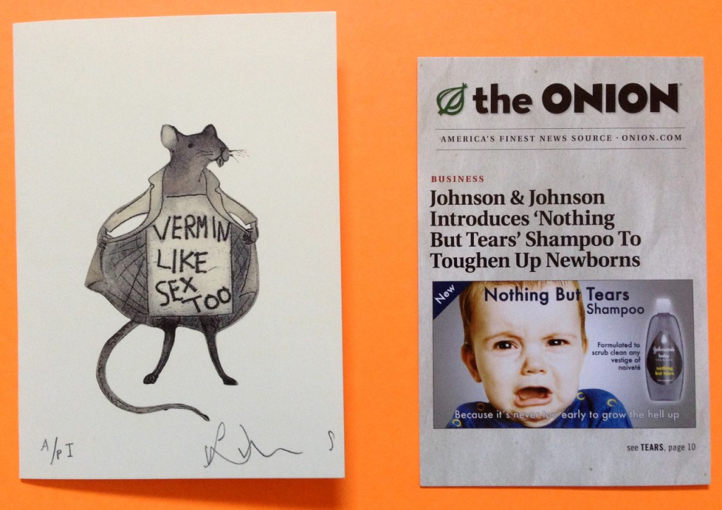 The front of the cards patterson delivered to Koopman at her Arcata Main Street office yesterday.