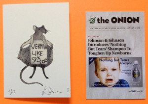 The front of the cards patterson delivered to Koopman at her Arcata Main Street office yesterday.