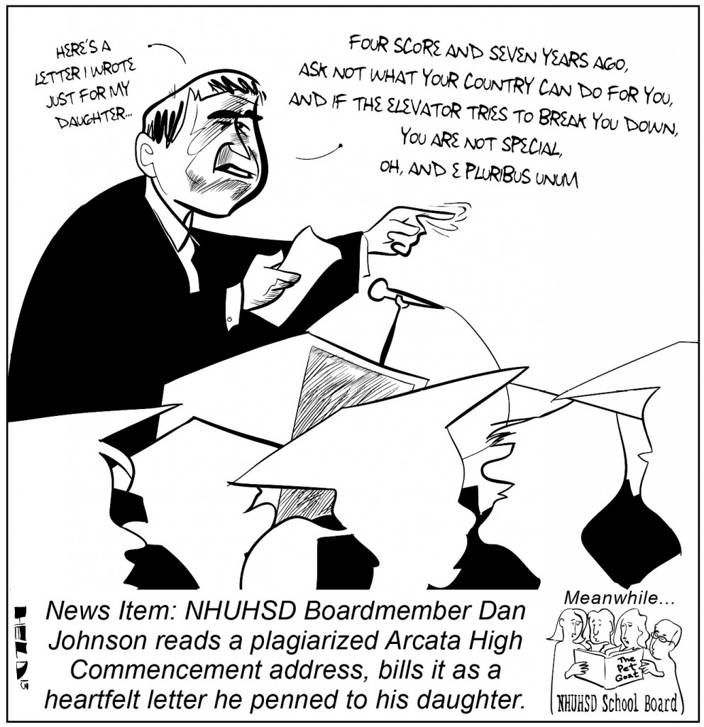 Dan Johnson cartoon by Dave Held